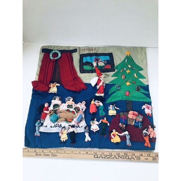 Peru Christmas‎ Navidad Fabric 3D Wall Hanging Culturas Del Sol - Picture 2 of 10